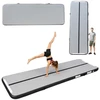 Gimnastikos kilimėlis „Air Track“ su elektrine pompa, pilkas, 400 x 100 x 10 cm