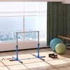 HOMCOM reguliuojamo aukščio gimnastikos skersinis, 13 lygių, iki 75 kg apkrova, plienas ir bukmedis, mėlynas, skirtas gimnastikai ir treniruotėms