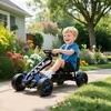 AIYAPLAY vaikiškas pedalinis kartingas su stabdžiais, neslystantys ratai, metalinis rėmas, 3-6 metai, mėlynas