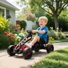 AIYAPLAY Gokartas su pedalais, vaikiškas pedalinis automobilis su stabdžiais, neslystantys ratai, metalinis rėmas, 3-6 metai, raudonas