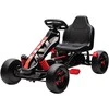 AIYAPLAY Gokartas su pedalais, vaikiškas pedalinis automobilis su stabdžiais, neslystantys ratai, metalinis rėmas, 3-6 metai, raudonas