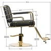 Activeshop Kirpyklos kėdė GABBIANO HAIRDRESSING CHAIR PRATO GOLD Juodas