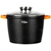 Granitinis puodas su stikliniu dangčiu Vilde Terruna Aroma 24 cm, 6,7 l