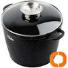 Granitinis puodas su stikliniu dangčiu Vilde Terruna Aroma 24 cm, 6,7 l
