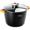 Granitinis puodas su stikliniu dangčiu Vilde Terruna Aroma 24 cm, 6,7 l