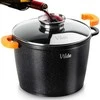 Granitinis puodas su stikliniu dangčiu Vilde Terruna Aroma 24 cm, 6,7 l