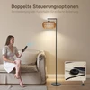 Grindinė LED lempa su dvigubu gaubtu, juoda, 52 × 33 × 170 cm