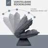 HOMCOM poilsio kėdė, grindų sofa, grindų kėdė su 360° besisukančiu pagrindu, 5 padėčių reguliuojamas atlošas, plienas, tamsiai pilka