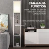 Grindinis šviestuvas su 3 lentynomis ir USB jungtimis, baltas, 26 × 26 × 159 cm