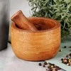 Medinė prieskonių trintuvė su grūstuvu - mango medis