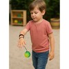 Lean Toys Guminis kamuolys su elastine virve 6,5 cm