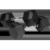 Gumuoti ketaus hanteliai HEX 2x5kg, REBEL ACTIVE