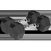 Gumuoti ketaus hanteliai HEX 2x5kg, REBEL ACTIVE