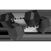 Gumuoti ketaus hanteliai HEX 2x4kg, REBEL ACTIVE