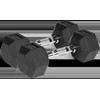 Gumuoti ketaus hanteliai HEX 2x4kg, REBEL ACTIVE