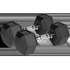 Gumuoti ketaus hanteliai HEX 2x10kg, REBEL ACTIVE