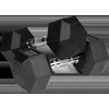 Gumuoti ketaus hanteliai HEX 2x10kg, REBEL ACTIVE
