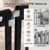 Gyvūnų aptvaras iš HDPE plokščių, juodos ir baltos spalvos, 53,3 × 80 cm