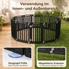 Gyvūnų aptvaras iš HDPE plokščių, juodos ir baltos spalvos, 53,3 × 80 cm