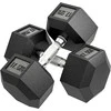 HOMCOM Hantelis, 35 kg Hantelis, Svoris, Neslystantis rankena, Juoda + Sidabrinė