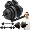 Springos Hanteliai 2 x 15 kg juodi