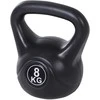 HOMCOM virdulinis svarmuo (kettlebell) 8kg, užpildytas smėliu, pradedantiesiems, juodas