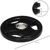 SPORTNOW svorių plokštės, 2 vnt. rinkinys, Tri-Grip, 2 x 5kg, gumuotos olimpinės plokštės, apsaugančios grindis, 5 cm skylė, trys rankenos, jėgos treniruotėms