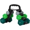 SPORTNOW hantelių rinkinys, 6 vienetai su sulankstomu stovu, 2 x 1kg, 2 x 3kg, 2 x 5kg hanteliai, skirti fitnesui, gimnastikai, namams