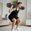 SPORTNOW reguliuojamų hantelių rinkinys 30 kg, hantelių rinkinys, trumpieji hanteliai, ilgieji hanteliai, hantelių rinkinys jėgos treniruotėms
