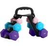 SPORTNOW Svarčių rinkinys su laikymo stovu, 6 svarčių komplektas fitness treniruotėms, 2 x 1kg, 2 x 3kg, 2 x 5kg