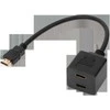 Cabletech Kabelis HDMI 19pol kištukas - 2xHDMI lizdai 0.30m, juodas
