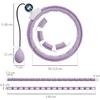 SPORTNOW išmanusis hula hoop lankas suaugusiems su svoriu, kamuoliuku ir skaitikliu, 16 dalių (76-113 cm), reguliuojamas, tylus, lieknėjimo įranga, „Infinity“ hula hoop, violetinės spalvos
