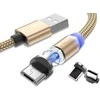 Įkrovimo kabelis 3 viename su magnetiniais antgaliais, 1 m