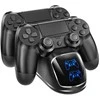 Įkrovimo stotelė PS4 valdikliams, 2 lizdai, LCD ekranas