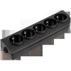 Gniazdo Oem Prailginimo lizdas x 5 su įžeminimu juodas GN-50-2
