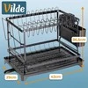 Vilde Džiovykla indams metalinė juoda 2-pakopa 42x29x36,5 cm