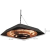 Outsunny Spindulinis lubinis šildytuvas 800W/1200W/2000W 5 režimų IP45 su nuotolinio valdymo pulteliu