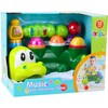 Lean Toys Interaktyvus krokodilas su kamuoliukų takeliu ir plaktuku