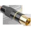 Cabletech Išmaniojo (Smart TV) ir televizoriaus priedas kabelio tv antenos lizdas, metalinis, juodas