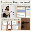 Išmanusis durų cilindras su pirštų atspaudų skaitytuvu ir Bluetooth, juodas / sidabrinis, 4,2 × 4,2 × 16 cm