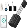 Išmanusis durų cilindras su pirštų atspaudų skaitytuvu ir Bluetooth, juodas / sidabrinis, 4,2 × 4,2 × 16 cm