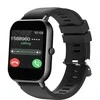 Išmanusis laikrodis su guminiu dirželiu, Bluetooth, juodas