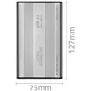 Išorinio kietojo disko dėklas Aliuminio korpusas diskų kišenė skirtas diskams HDD SSD 25" Sata3 USB 3.0 sidabrinis Qoltec