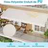 Ištraukiama markizė su rankena, reguliuojamo aukščio, balta, 400 × 120/135/150 × 210–300 cm