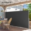 Songmics Išskleidžiama 160 x 450 cm šoninė markizė balkonui