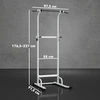 Jėgos treniruoklis su reguliuojamu aukščiu ir plieniniu rėmu, baltas, 91,5 x 97,5 x 176,5–227 cm