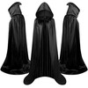 Lean Toys Juodas Apsiaustas su Gobtuvu 150 cm