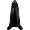 Lean Toys Juodas Apsiaustas su Gobtuvu 150 cm