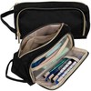 Double extendable pencil case - juodas Maaleo 24502