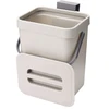 Mondex Kabinama šiukšliadėžė, 3 l, pilka, 15,5 × 12 × 20,5 cm